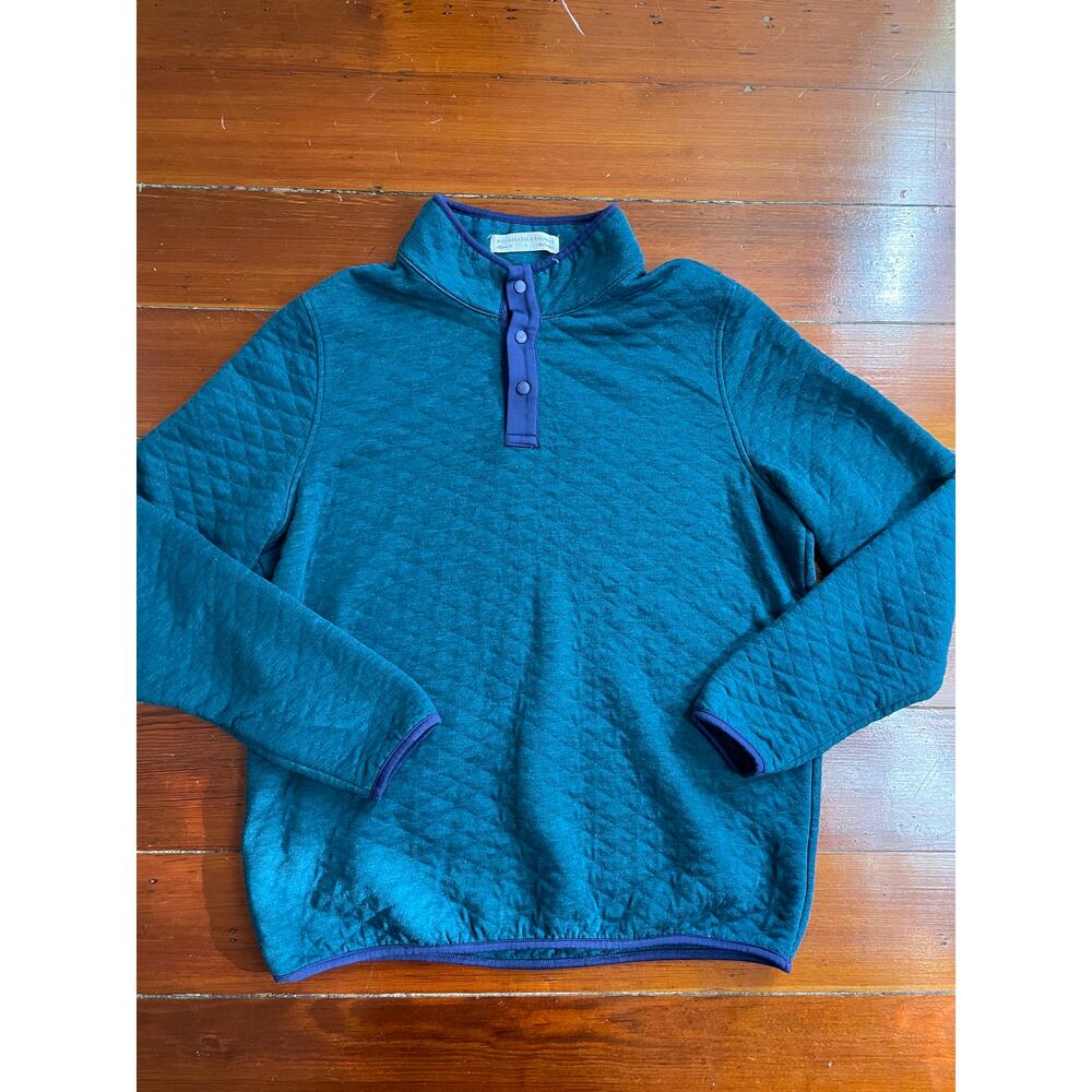 Holderness & Bourne Quilted Pullover Mens L Snap Golf Sweater